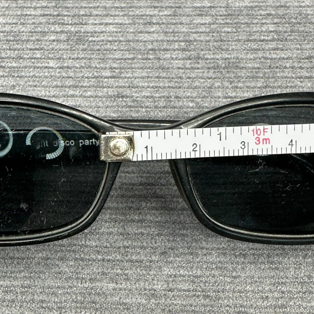 Paul Frank Night Disco Party Sunglasses Black Cream Rectangle Y2K BNT URNB 53-16